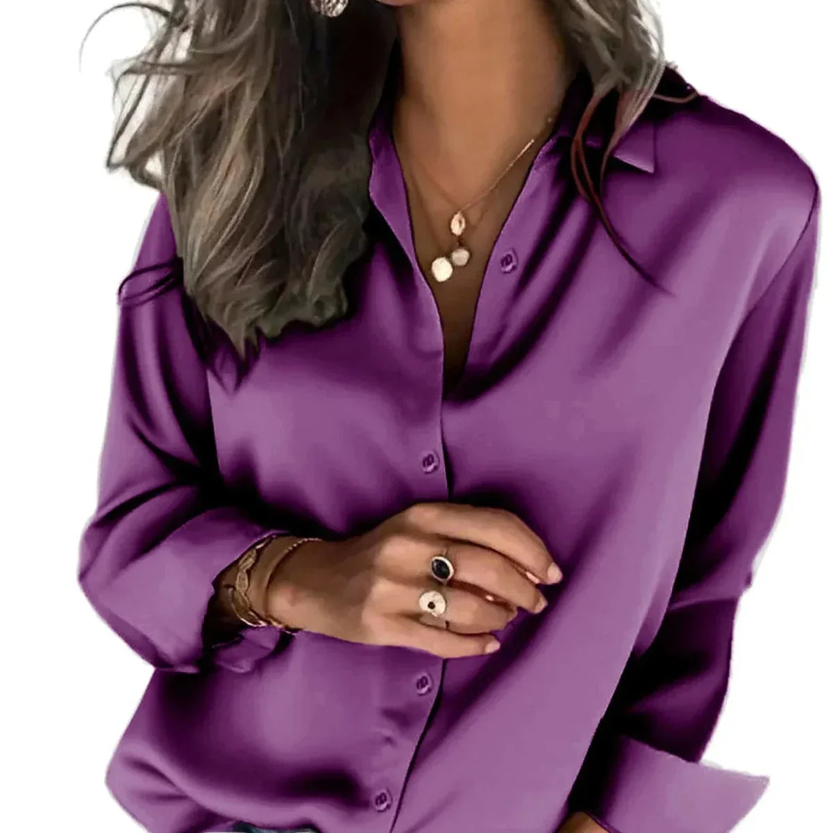 Women's Relaxed-Fit Button-Down Shirt