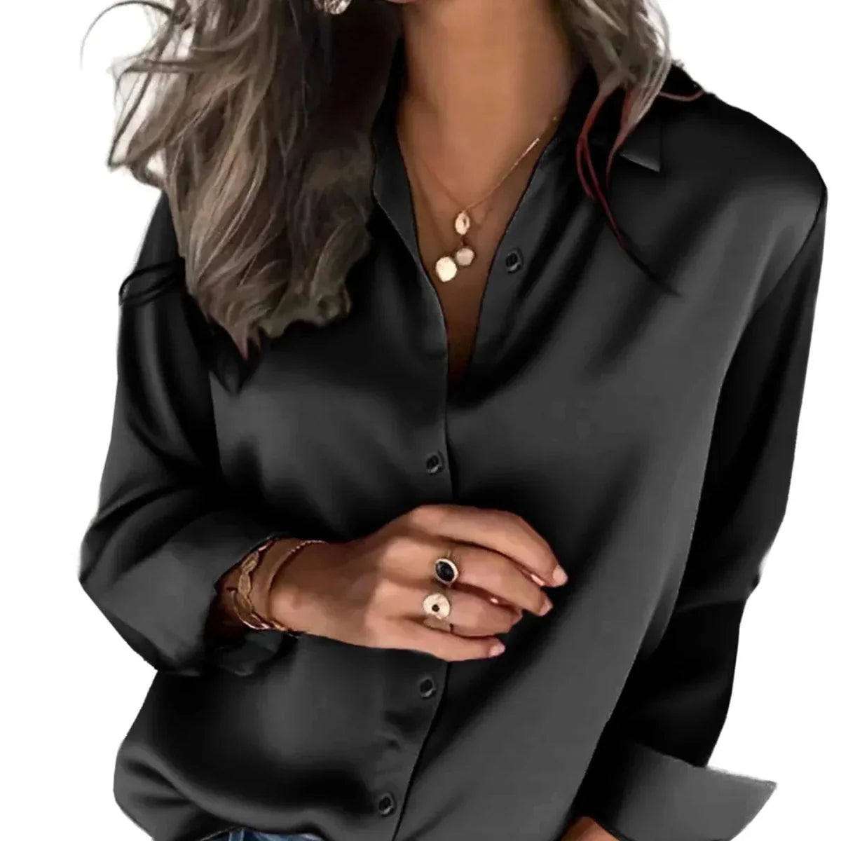 Women's Relaxed-Fit Button-Down Shirt