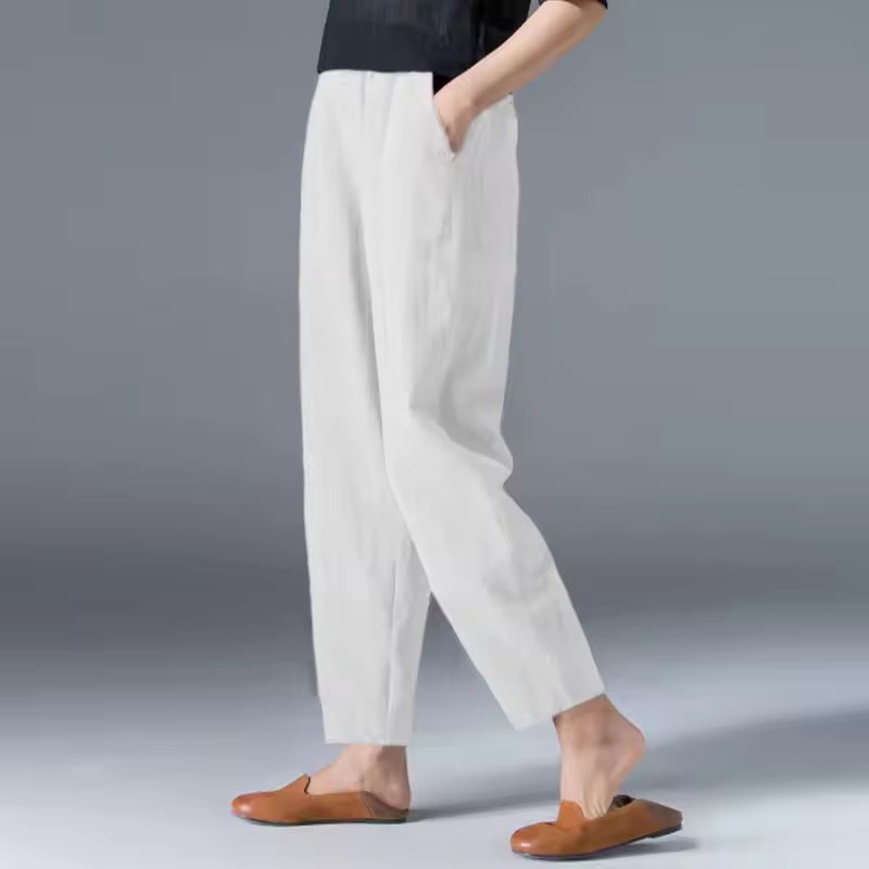 Women's Relaxed-Fit Elastic-Waist Tapered Ankle Pants