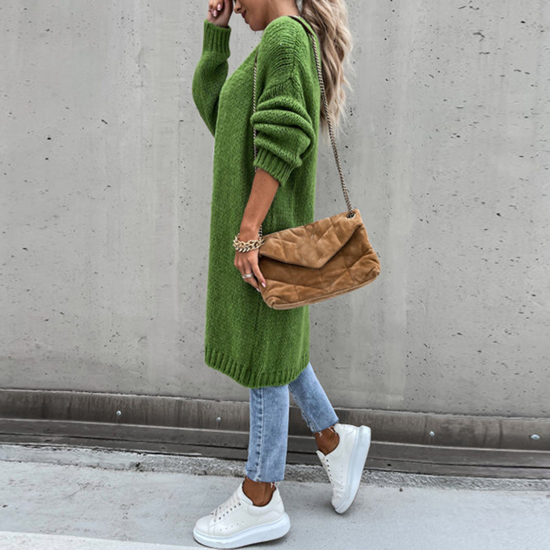 Women's Relaxed-Fit Long Open-Front Cardigan