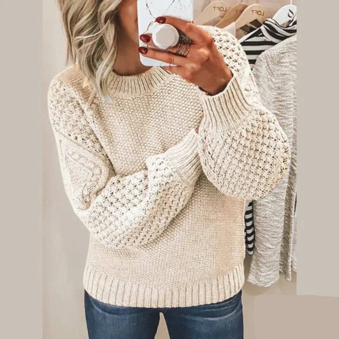 Women's Relaxed-Fit Long-Sleeve Sweater
