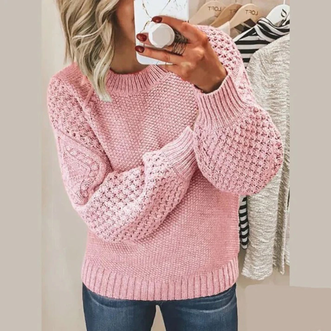 Women's Relaxed-Fit Long-Sleeve Sweater