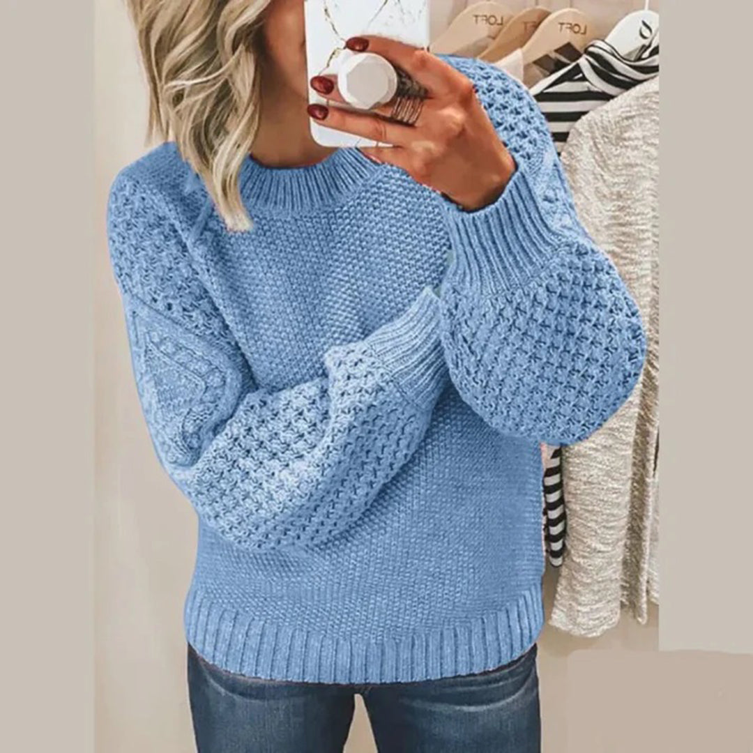 Women's Relaxed-Fit Long-Sleeve Sweater