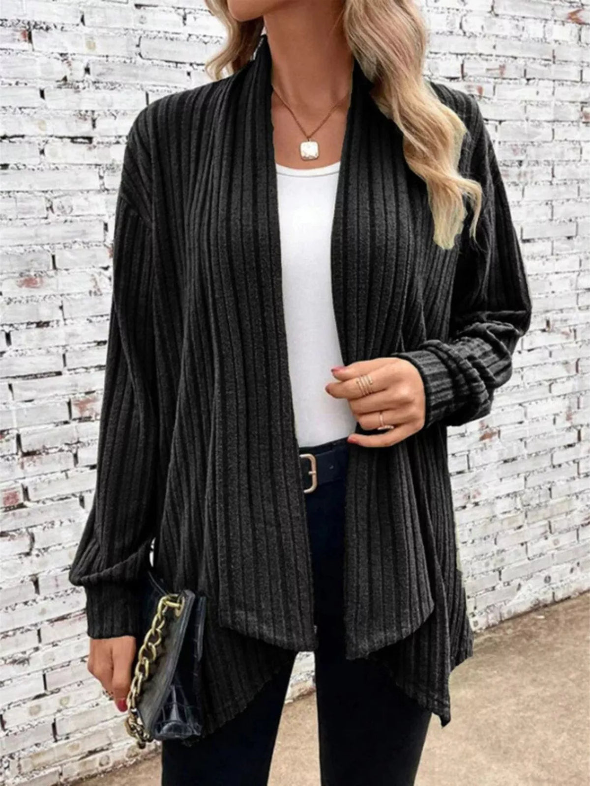 Women's Relaxed Open-Front Cardigan