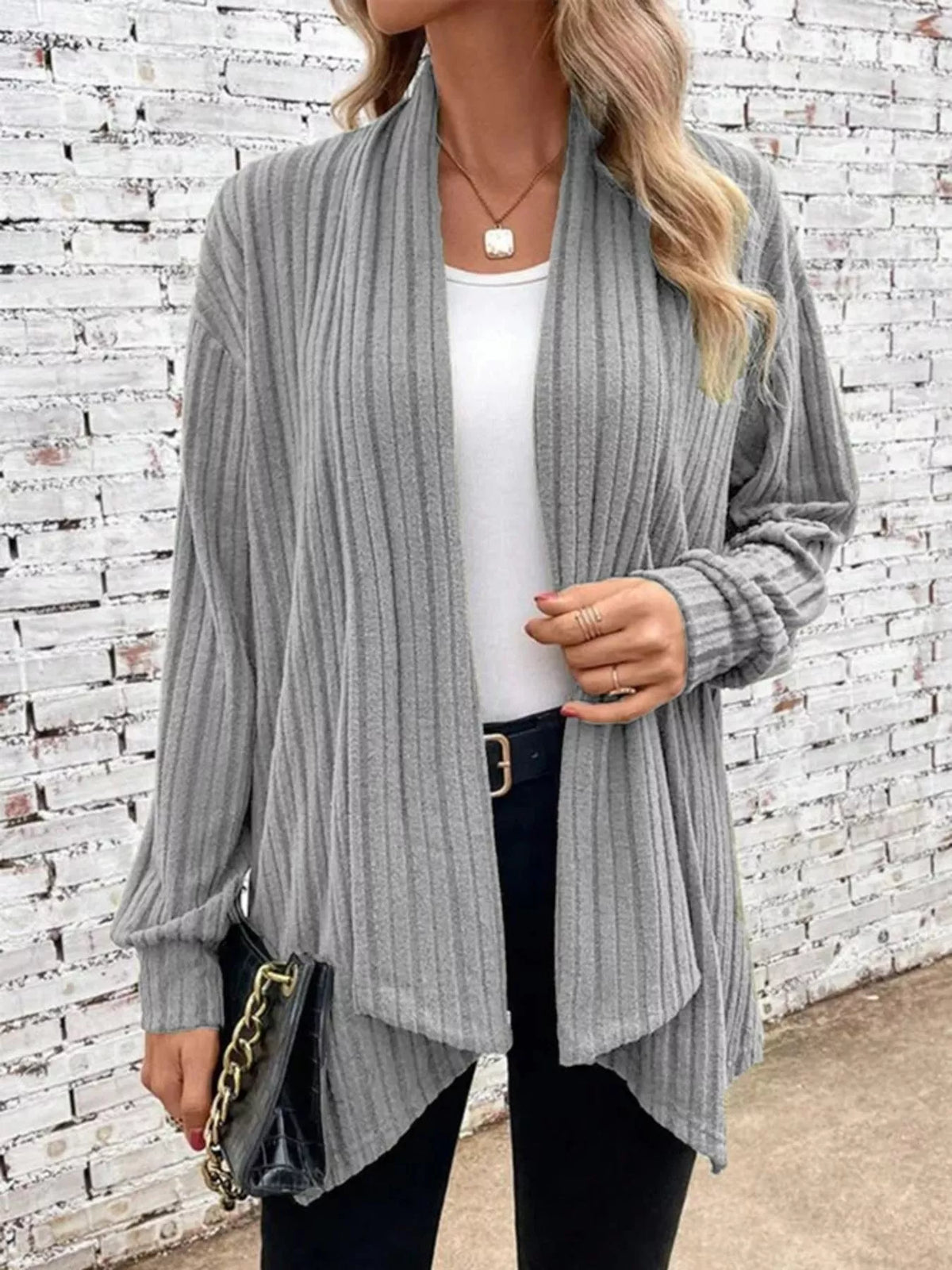 Women's Relaxed Open-Front Cardigan