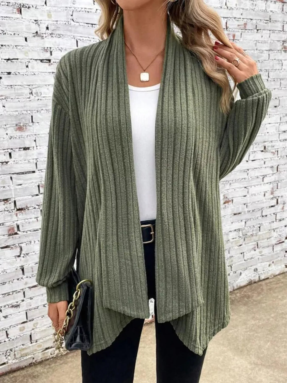 Women's Relaxed Open-Front Cardigan