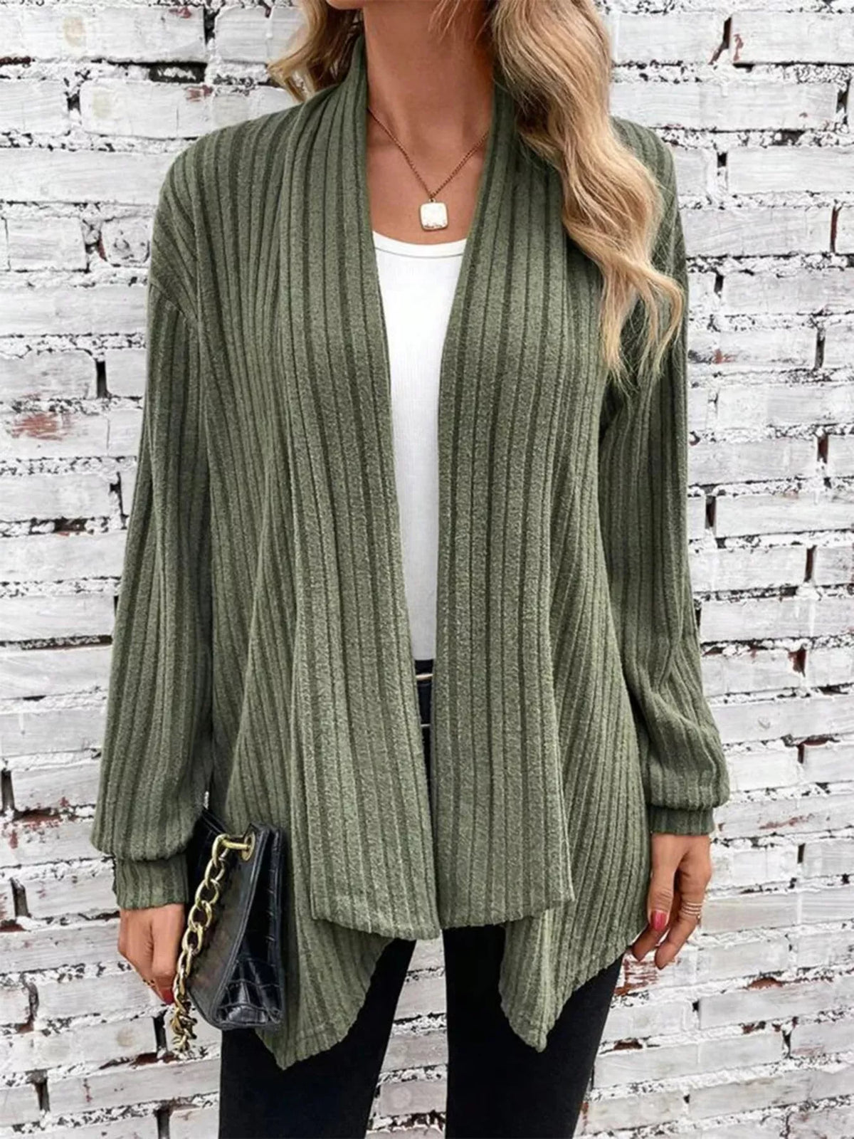 Women's Relaxed Open-Front Cardigan