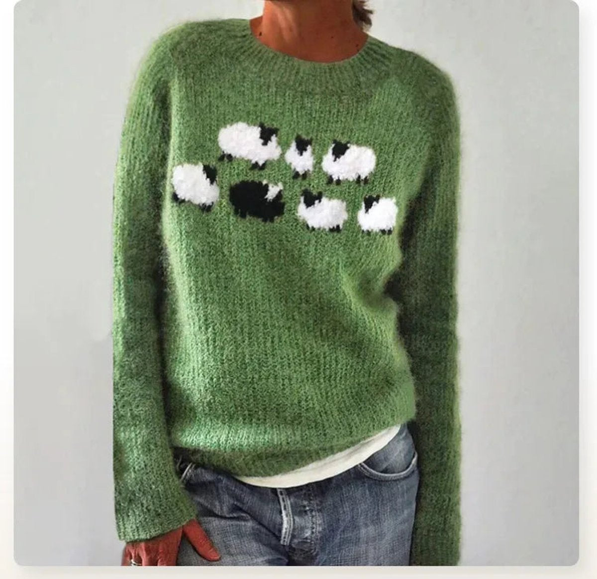 Women's Retro Multicolor Striped Relaxed-Fit Sweater
