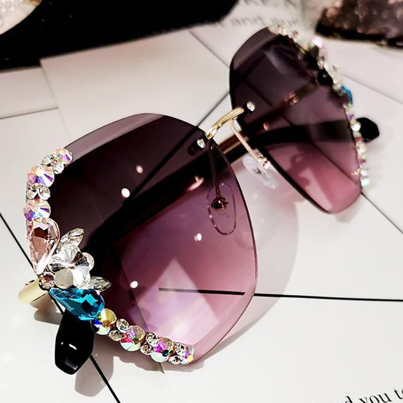 Women's Rimless Vintage Sunglasses
