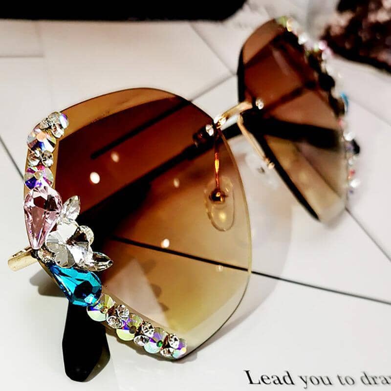 Women's Rimless Vintage Sunglasses