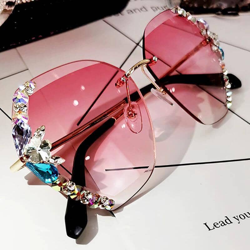 Women's Rimless Vintage Sunglasses