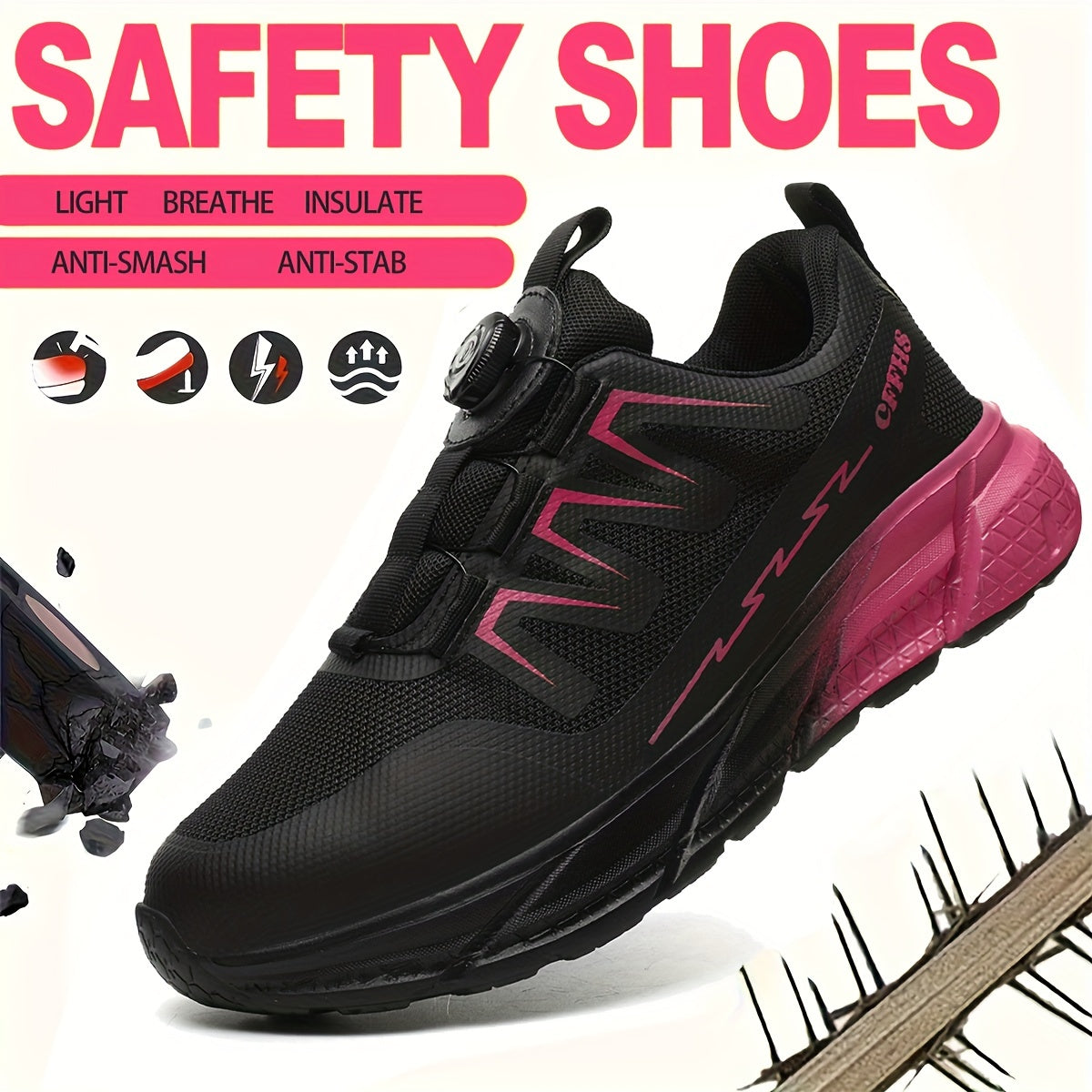Women's Safety Work Shoes - Lightweight and Protective