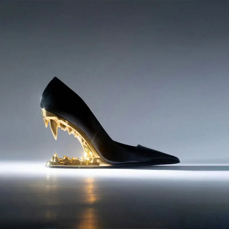 Women's Sculpted Fang Heel Pumps
