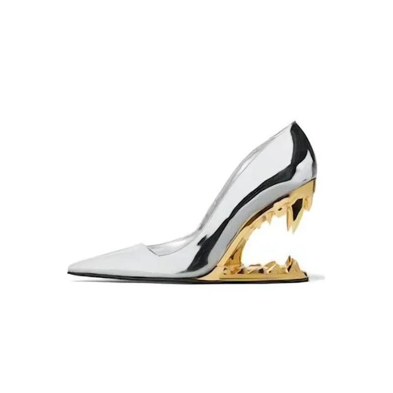 Women's Sculpted Fang Heel Pumps
