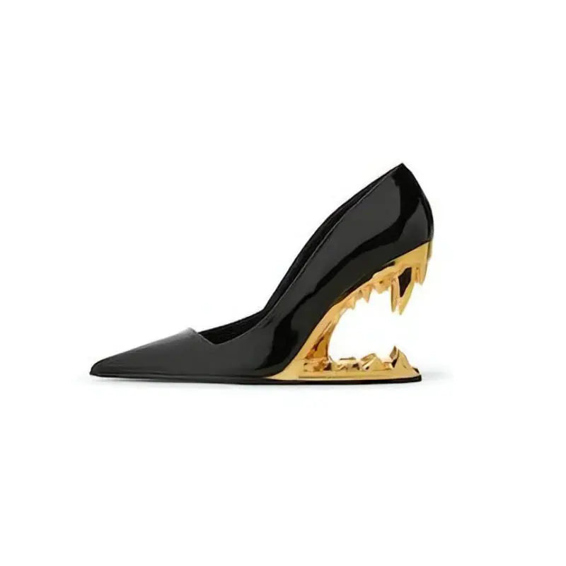 Women's Sculpted Fang Heel Pumps