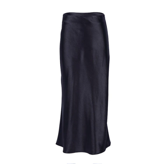 Women's Shimmering High-Waisted A-Line Midi Skirt