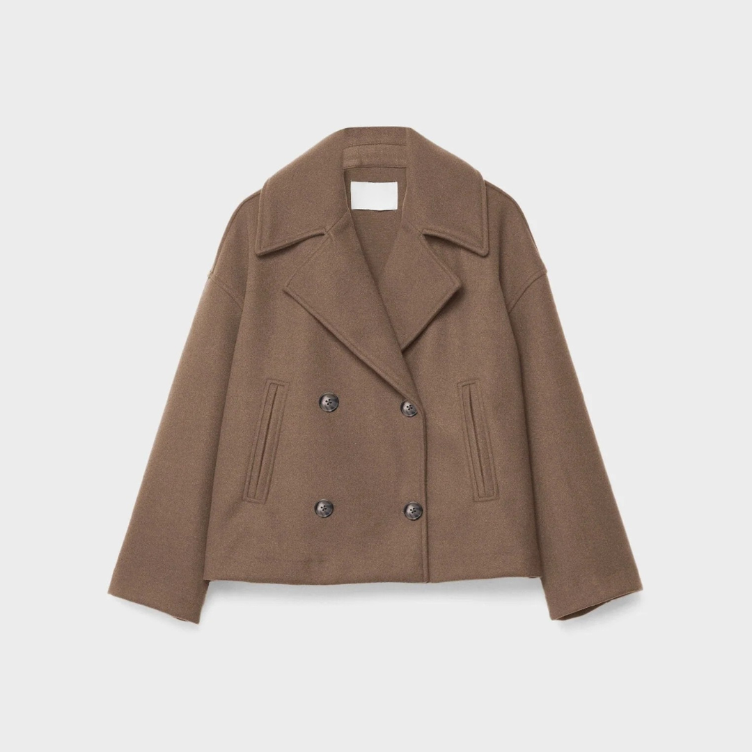 Women's Short Double-Breasted Jacket for Autumn & Winter