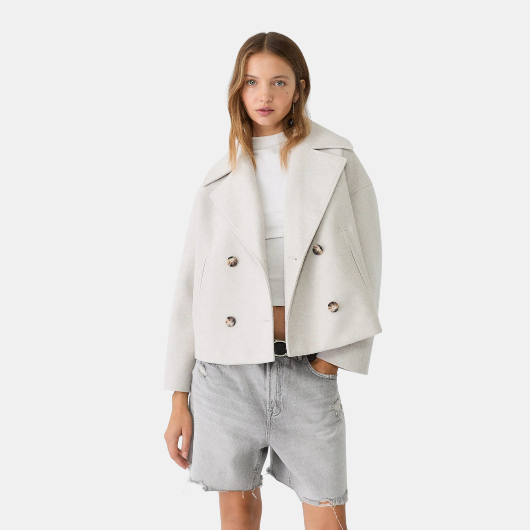 Women's Short Double-Breasted Jacket for Autumn & Winter