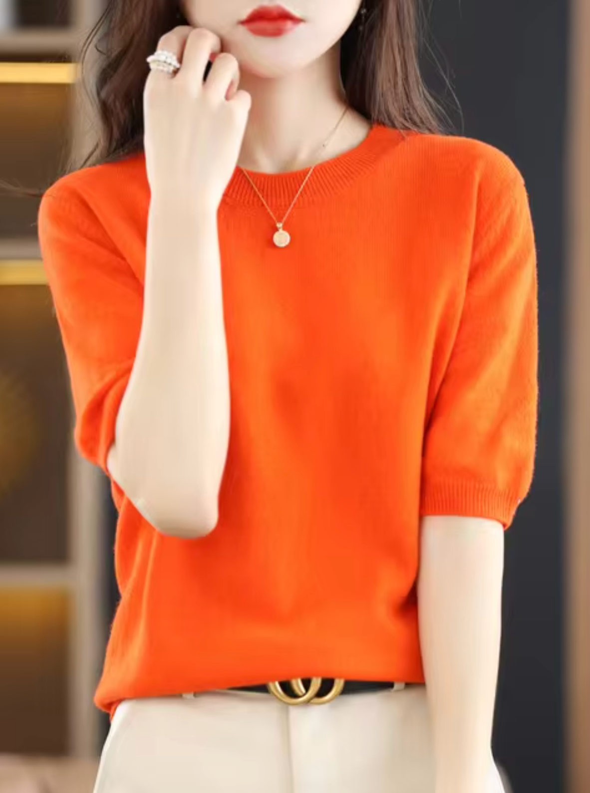 Women's Short-Sleeve Sweater