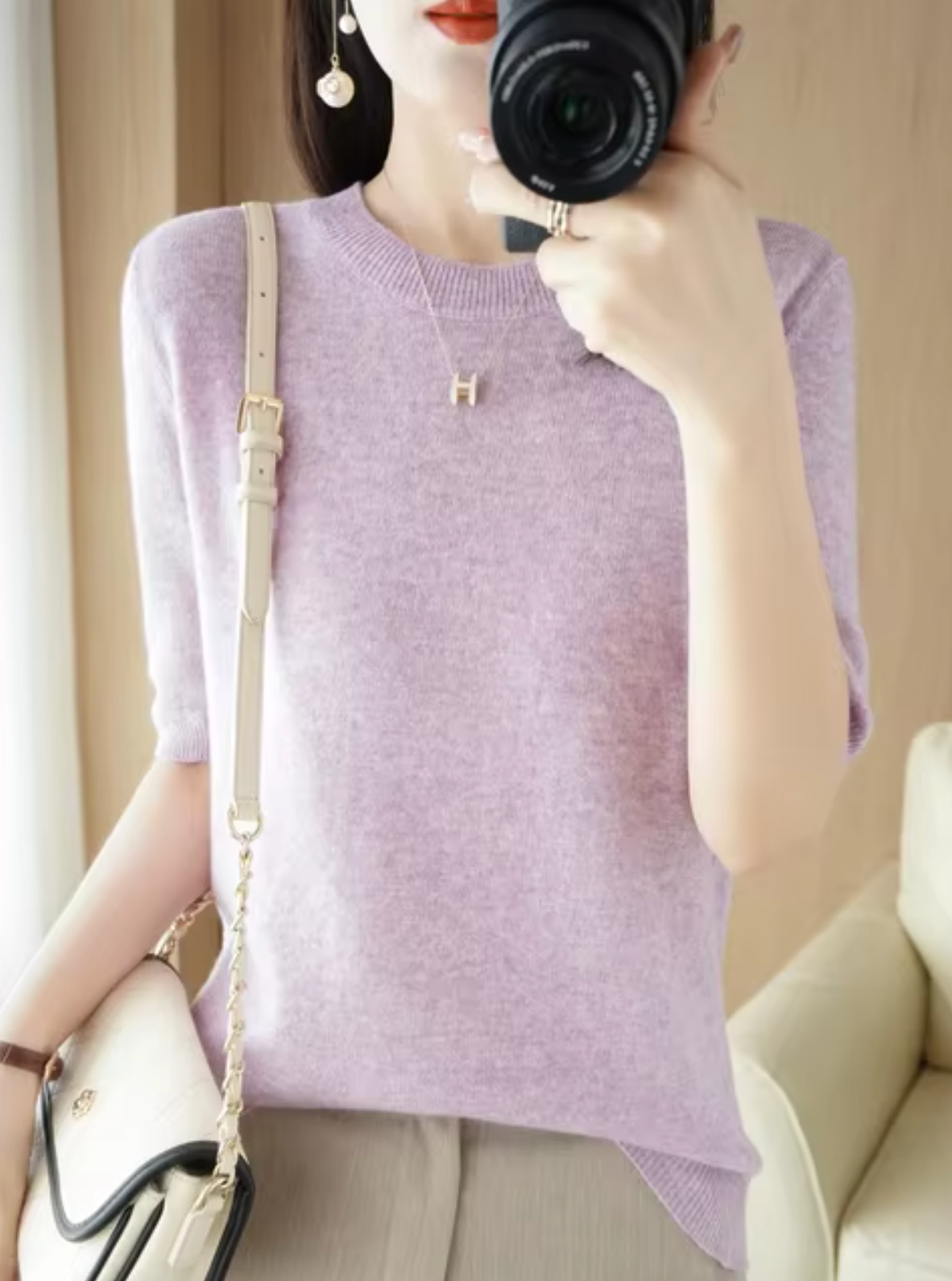 Women's Short-Sleeve Sweater