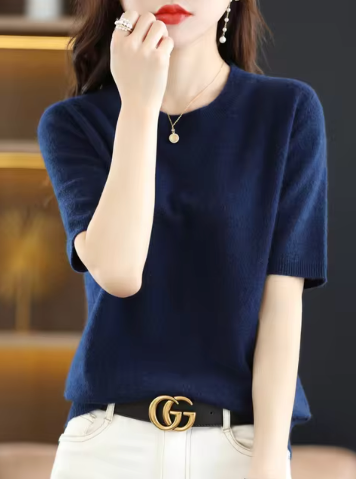 Women's Short-Sleeve Sweater