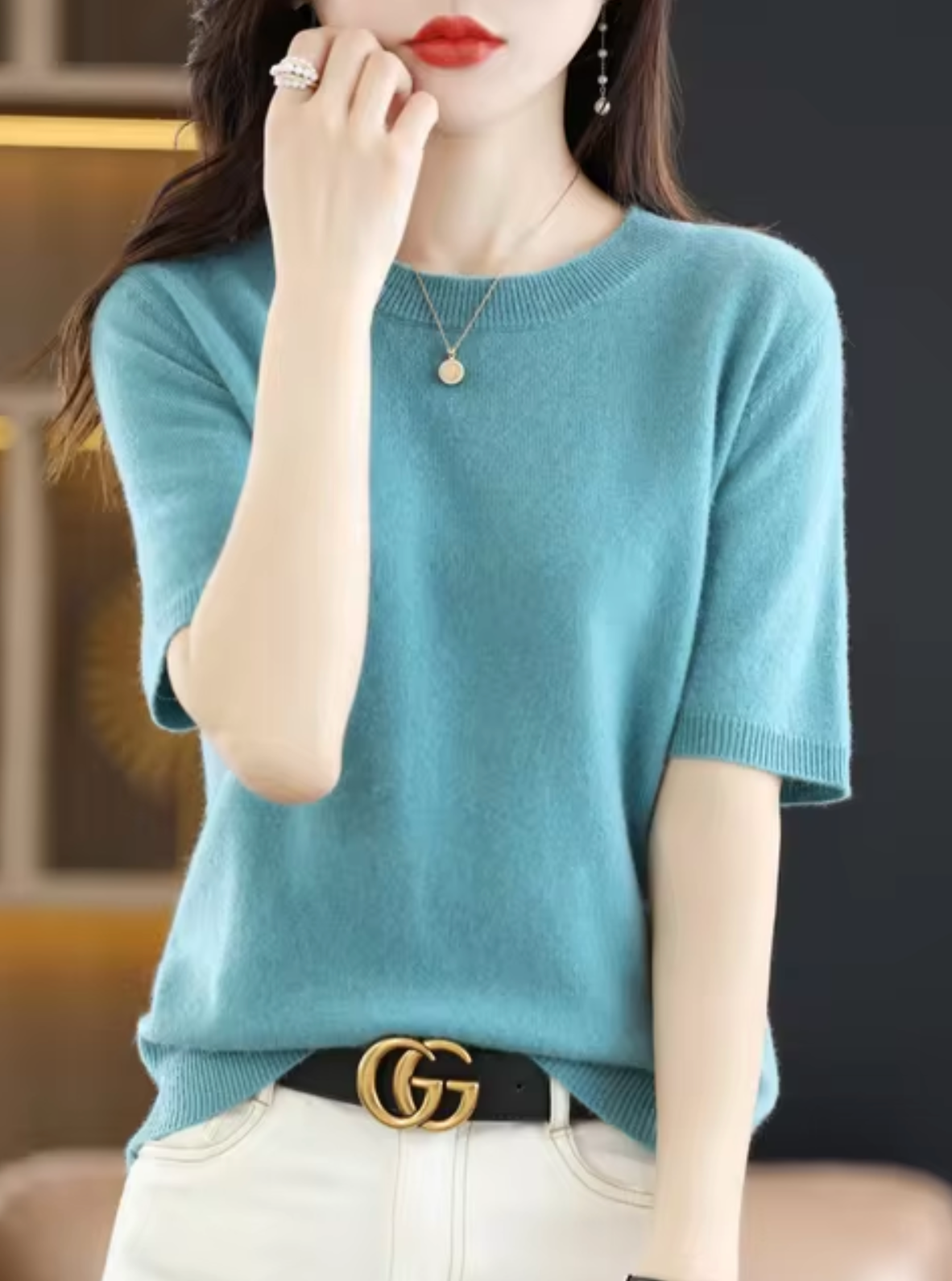 Women's Short-Sleeve Sweater