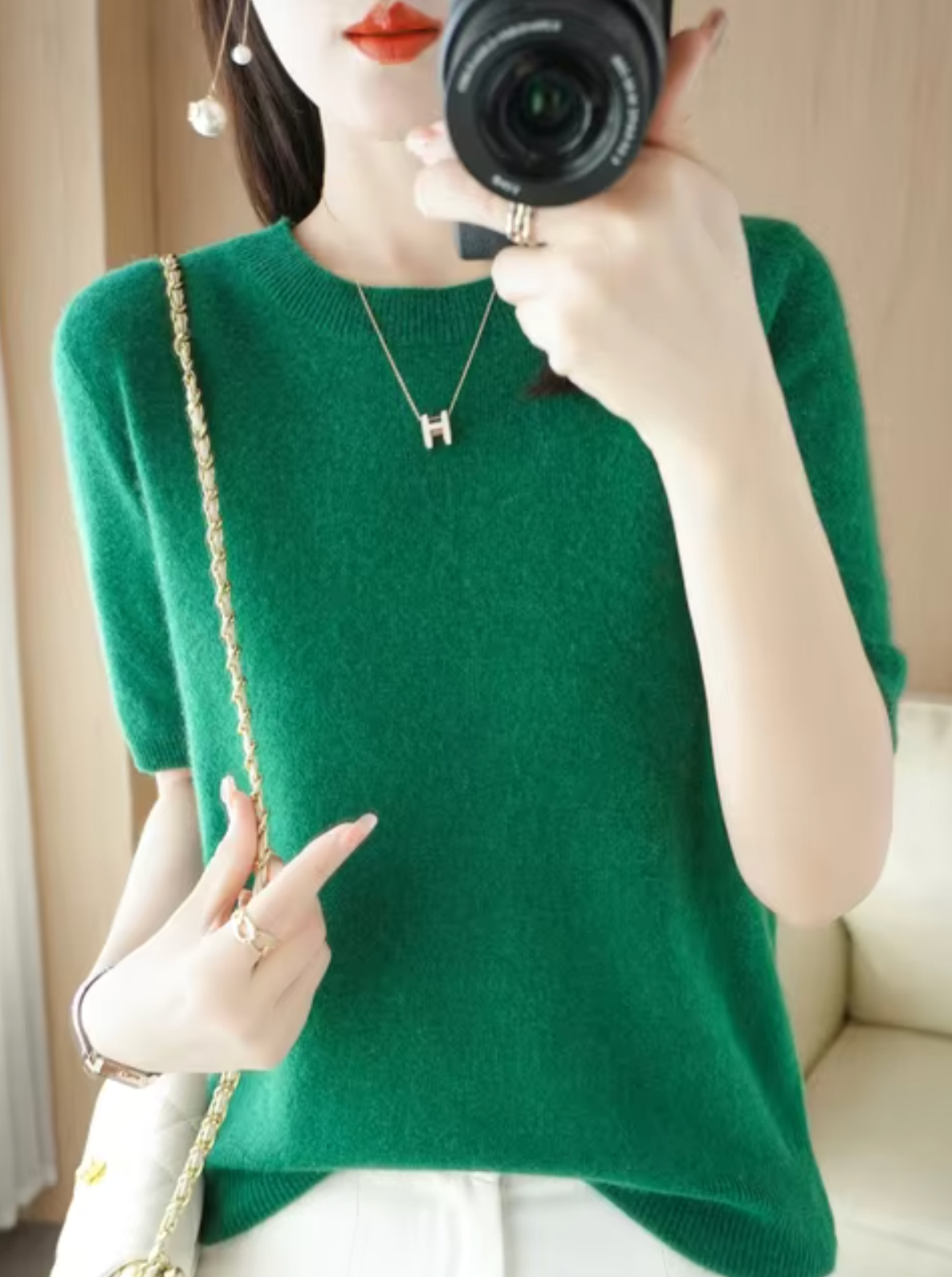 Women's Short-Sleeve Sweater