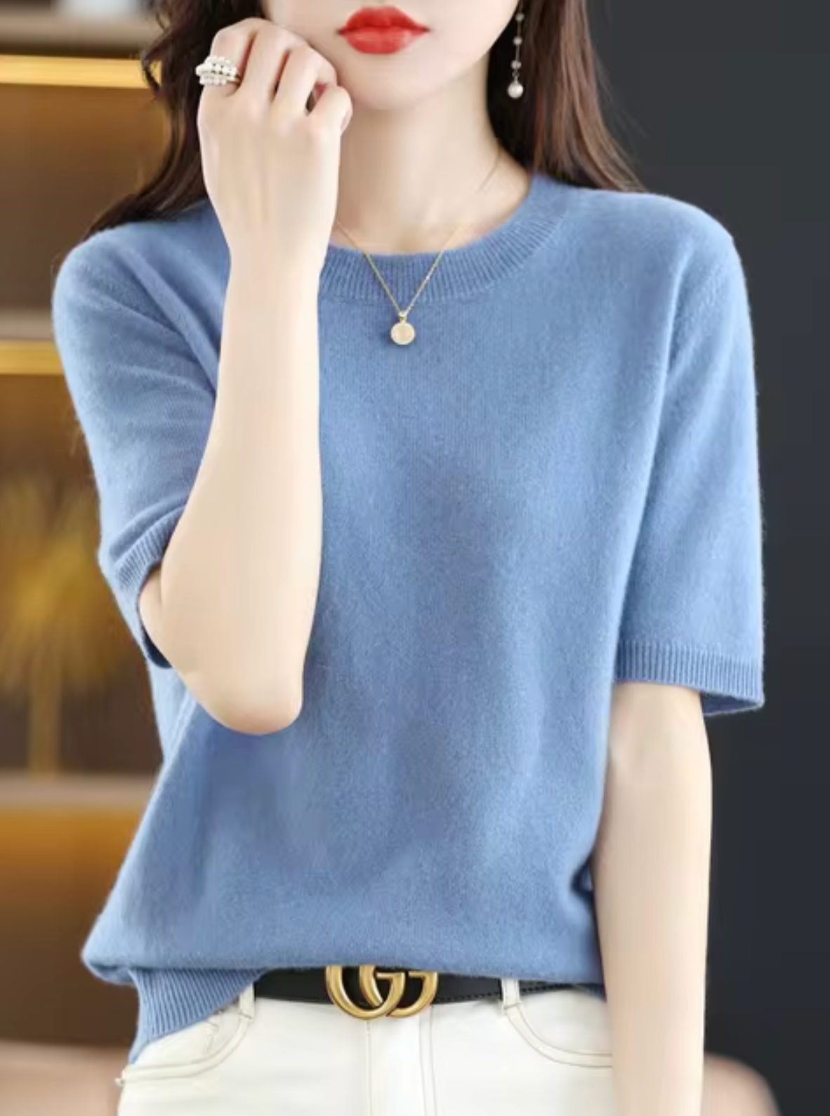 Women's Short-Sleeve Sweater