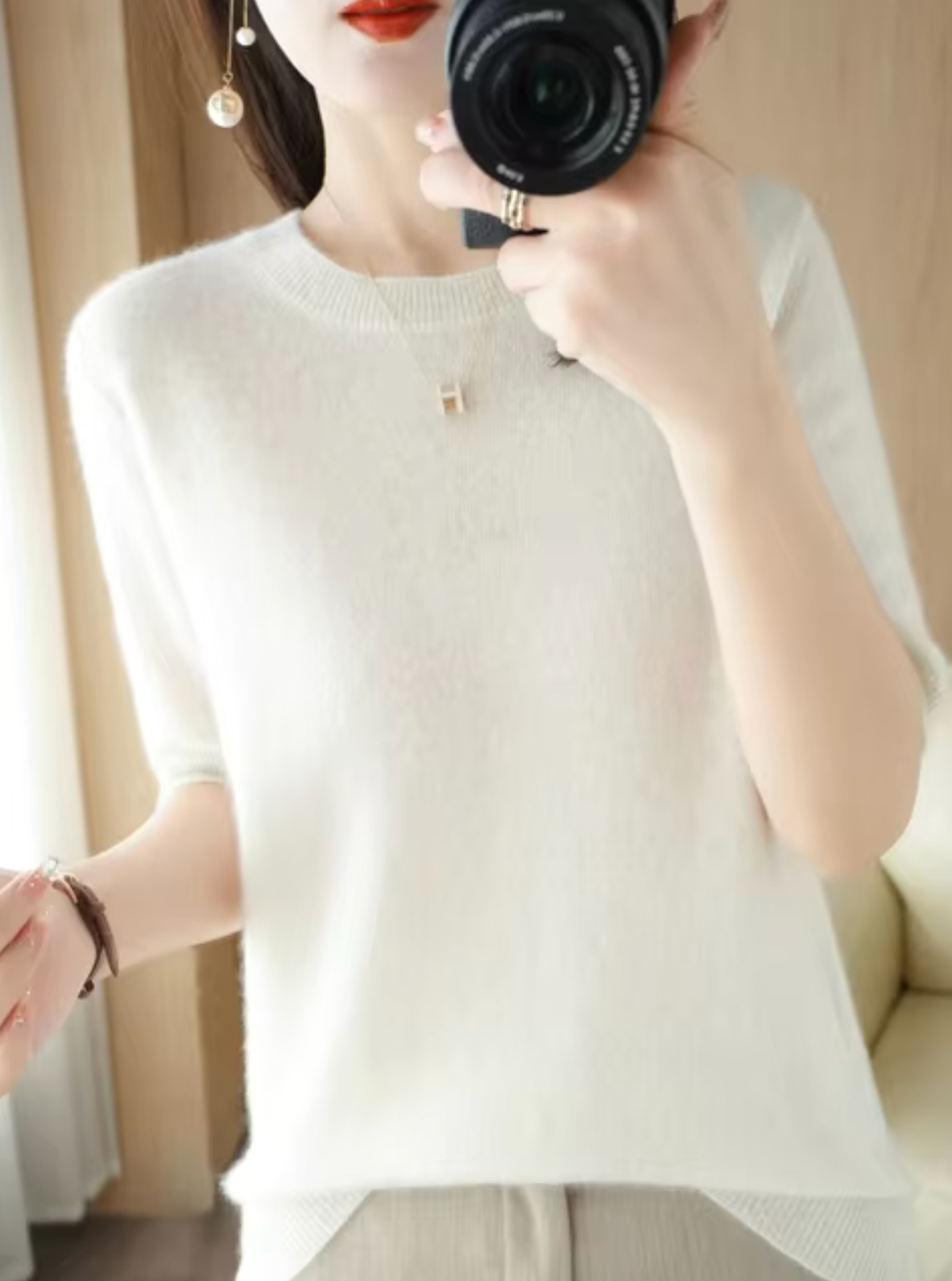 Women's Short-Sleeve Sweater