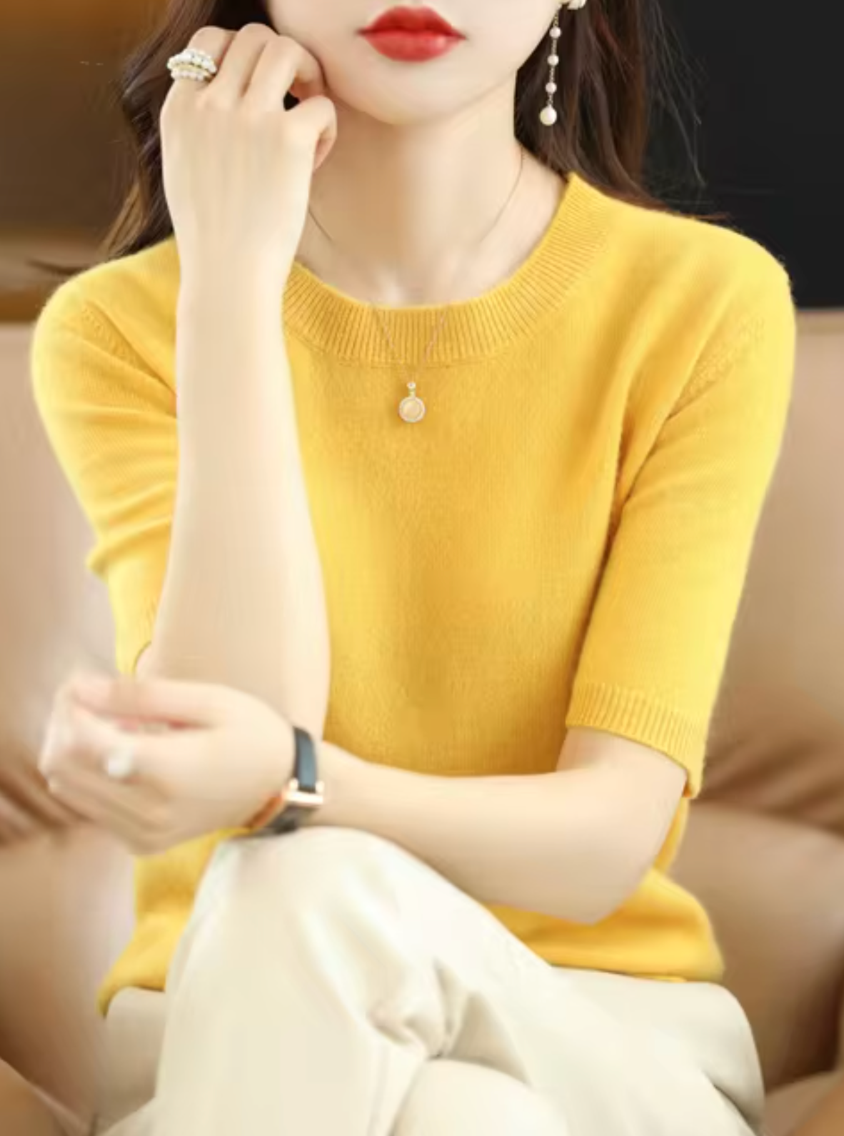 Women's Short-Sleeve Sweater