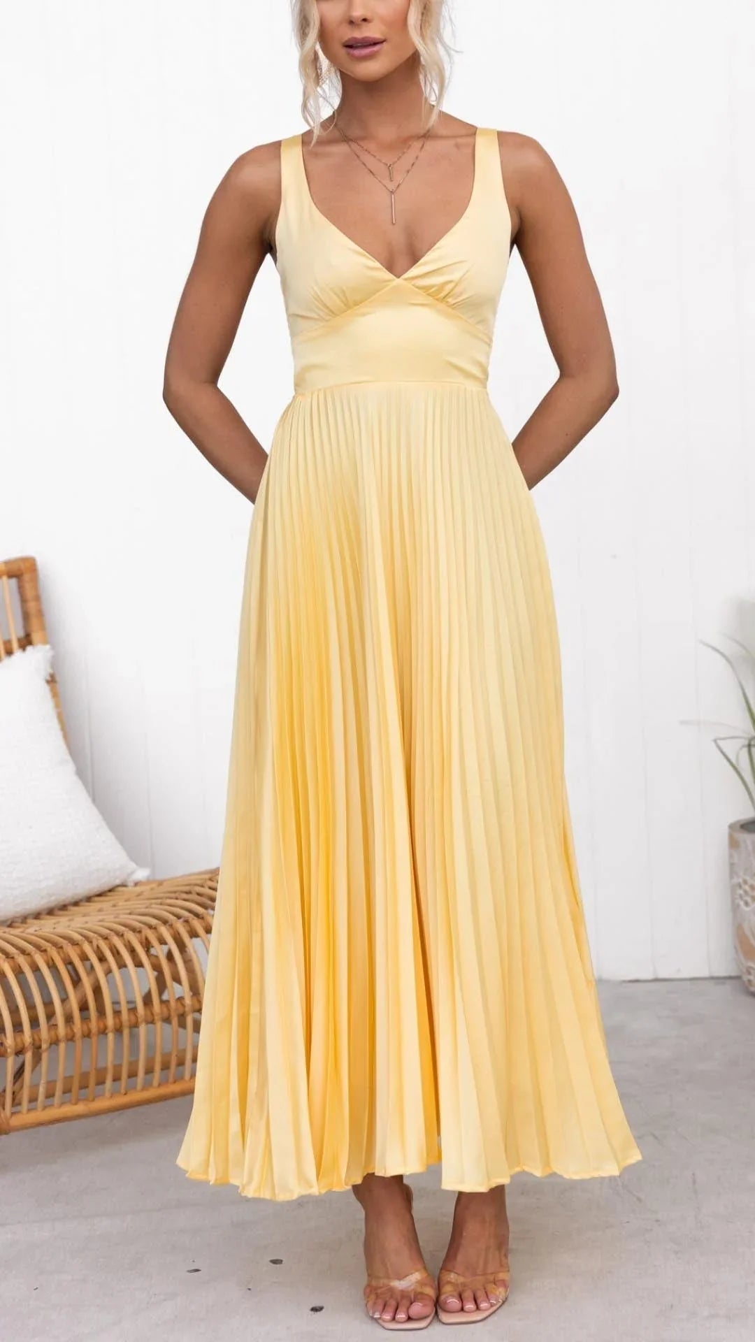 Women's Sleeveless A-Line Maxi Dress