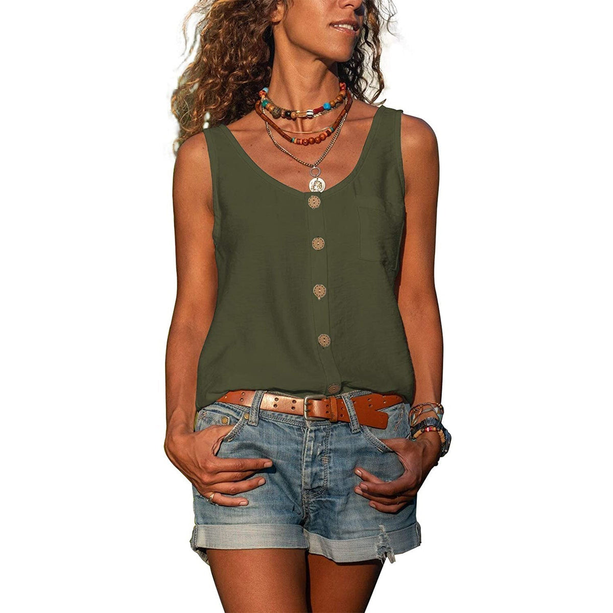 Women's Slim Fit Breathable Ibiza Style Top