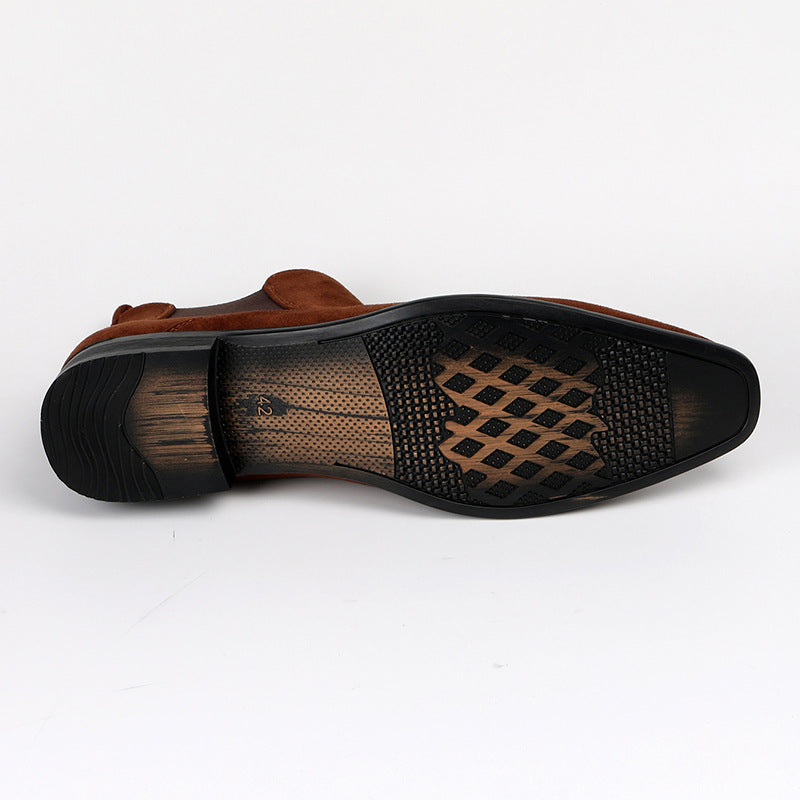 Women's Slip-On Chelsea Boots with Block Heel and Elastic Panel
