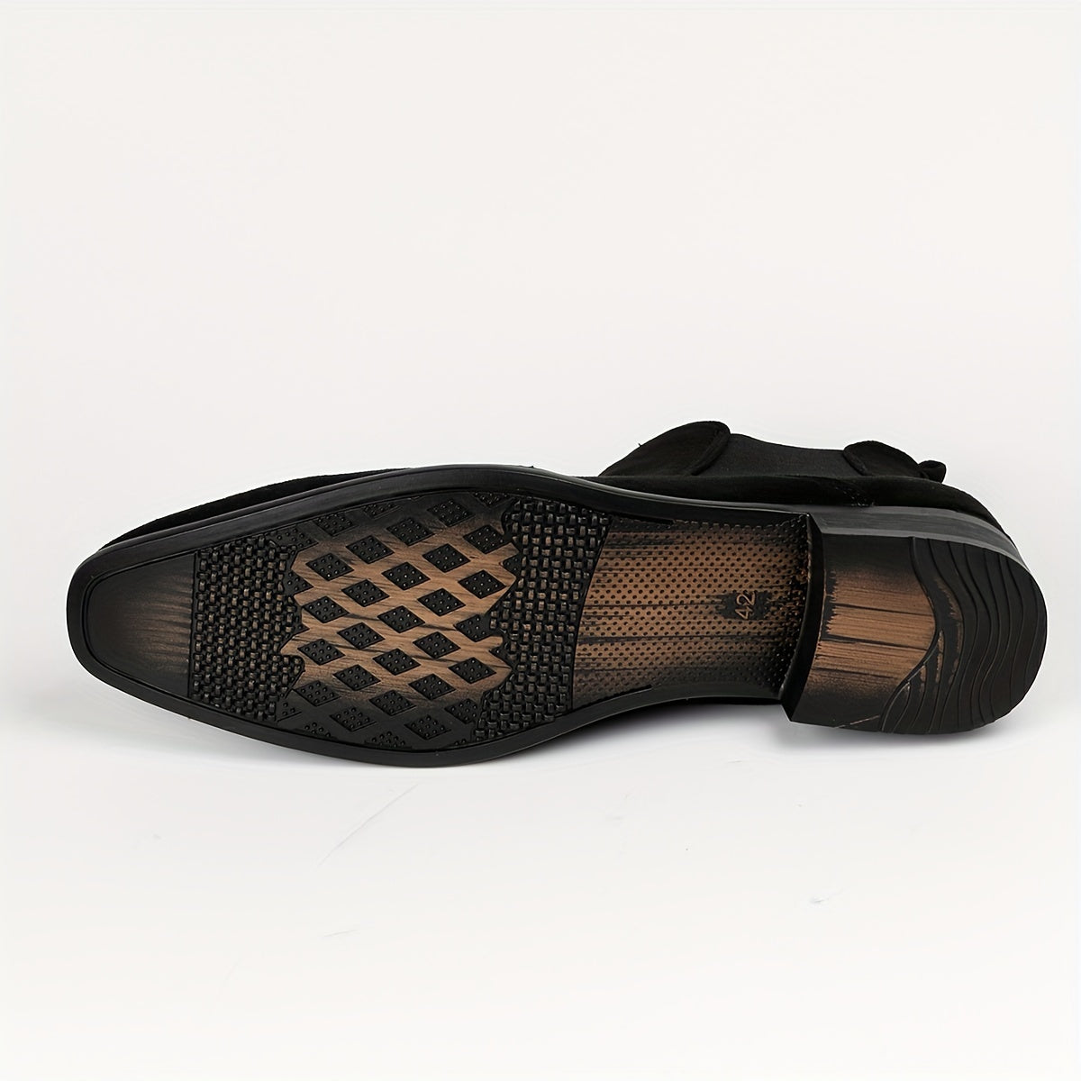 Women's Slip-On Chelsea Boots with Block Heel and Elastic Panel