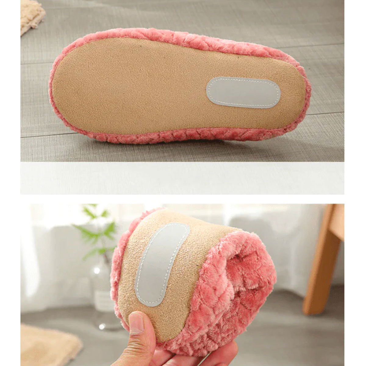 Women's Slippers with Fluffy and Non-Slip Sole