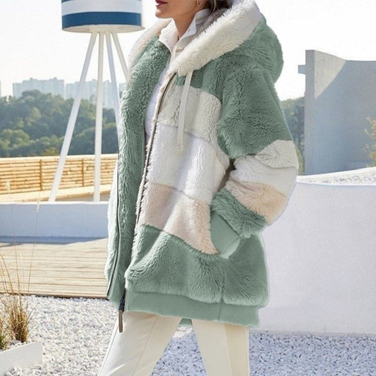 Women's Soft Fluffy Hooded Jacket