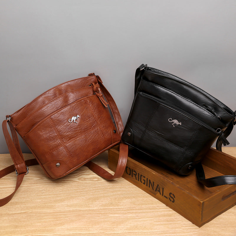 Women's Soft Multi-Compartment Messenger Shoulder Bag