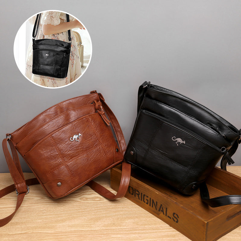 Women's Soft Multi-Compartment Messenger Shoulder Bag