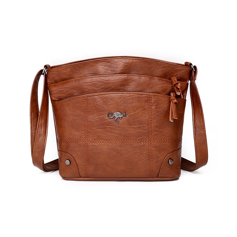 Women's Soft Multi-Compartment Messenger Shoulder Bag