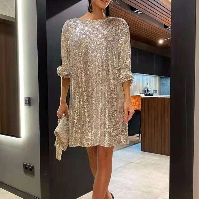 Women's Sparkling Sequin Mini Party Dress