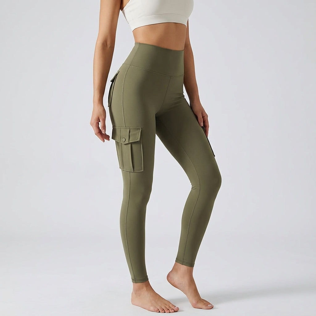Women's Sporty Cargo Leggings with Pockets