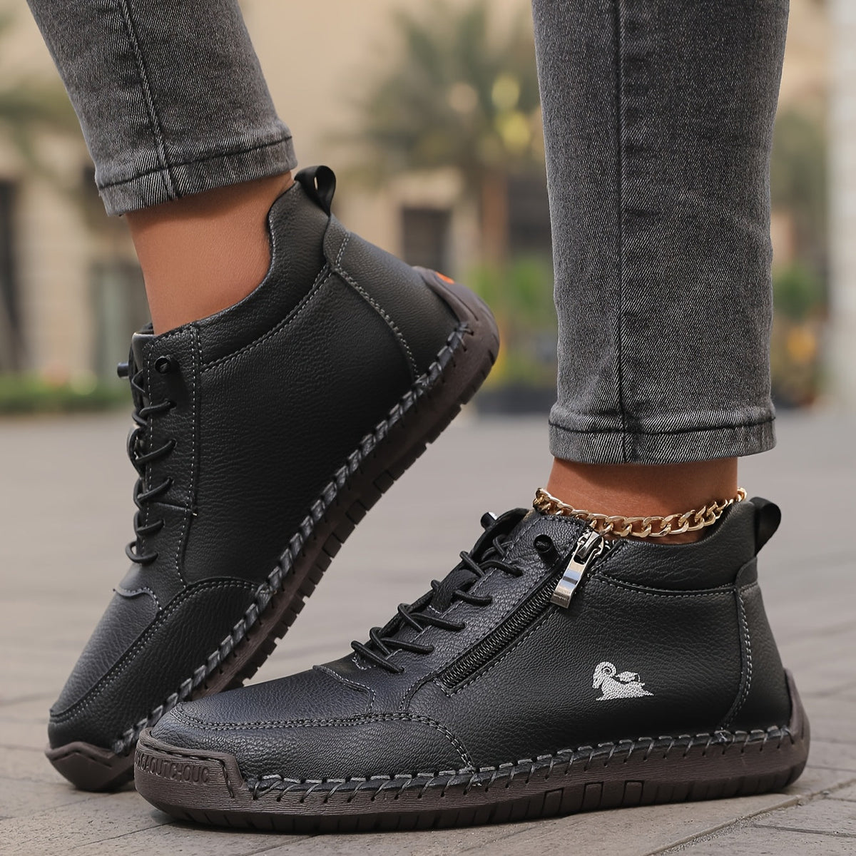 Women’s Spring Zip-Up Walking Sneakers – Lightweight, Comfortable & Supportive