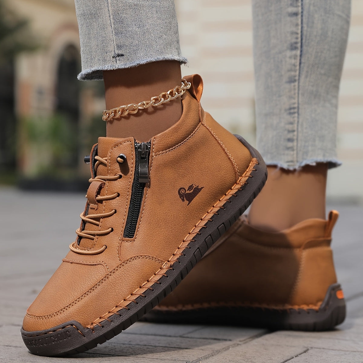 Women’s Spring Zip-Up Walking Sneakers – Lightweight, Comfortable & Supportive
