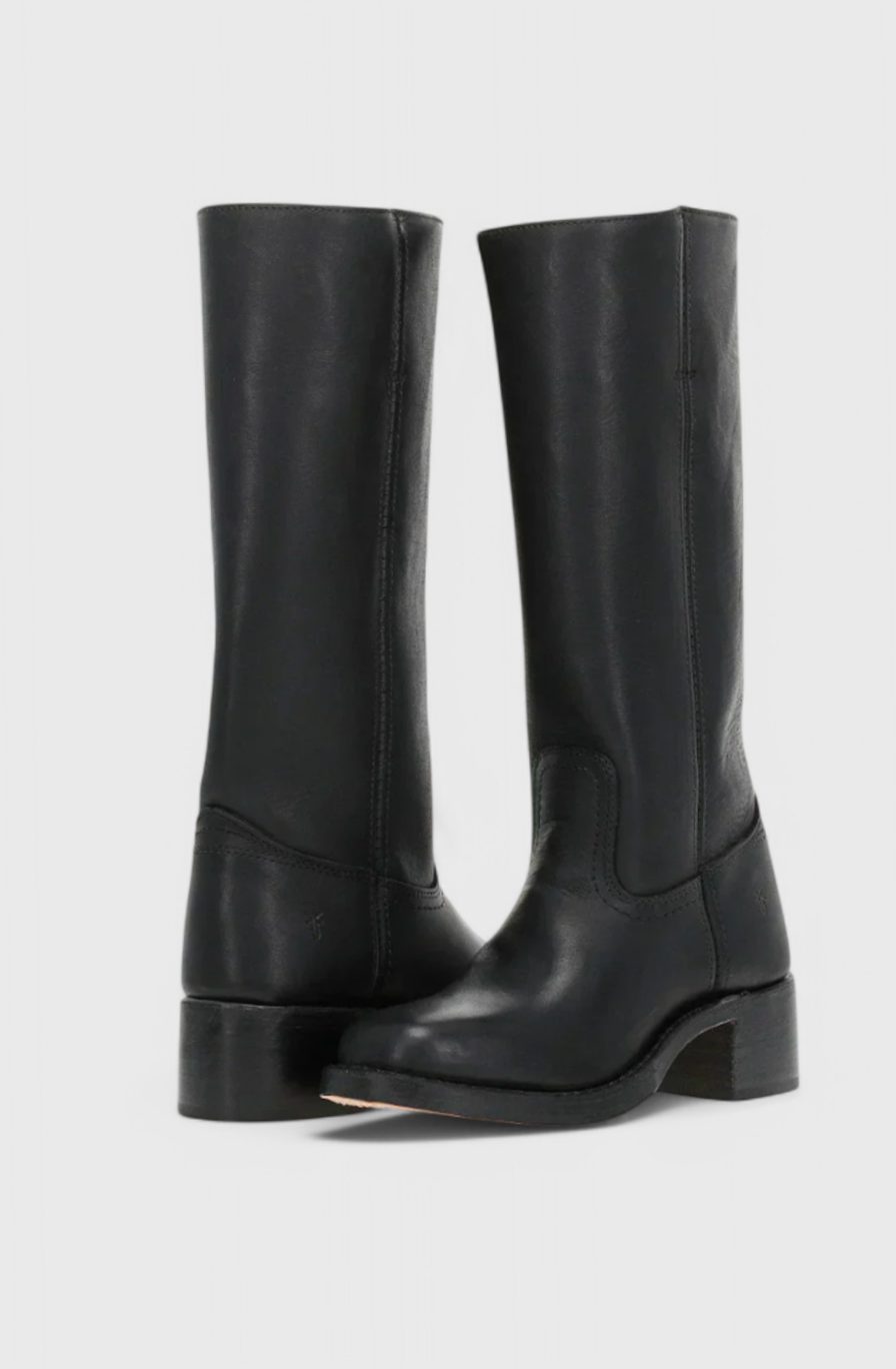 Women's Stacked-Heel Knee-High Boots