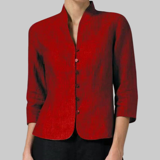 Women's Stand-Collar Blouse