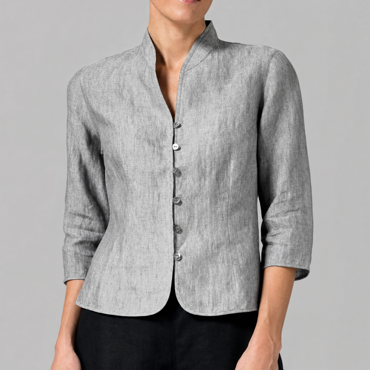 Women's Stand-Collar Blouse