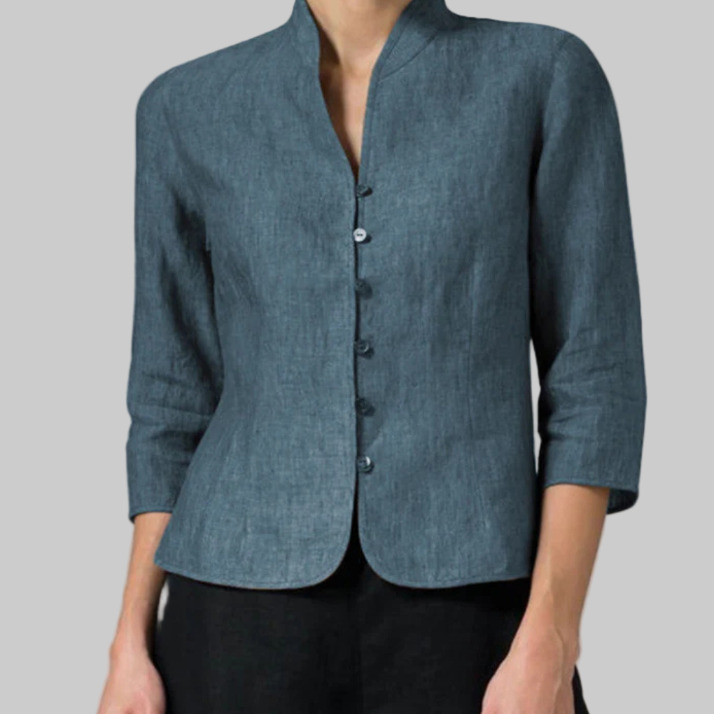 Women's Stand-Collar Blouse