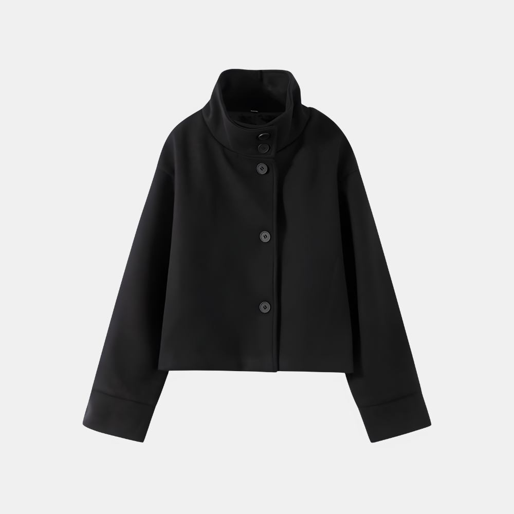 Women's Stand Collar Button Jacket