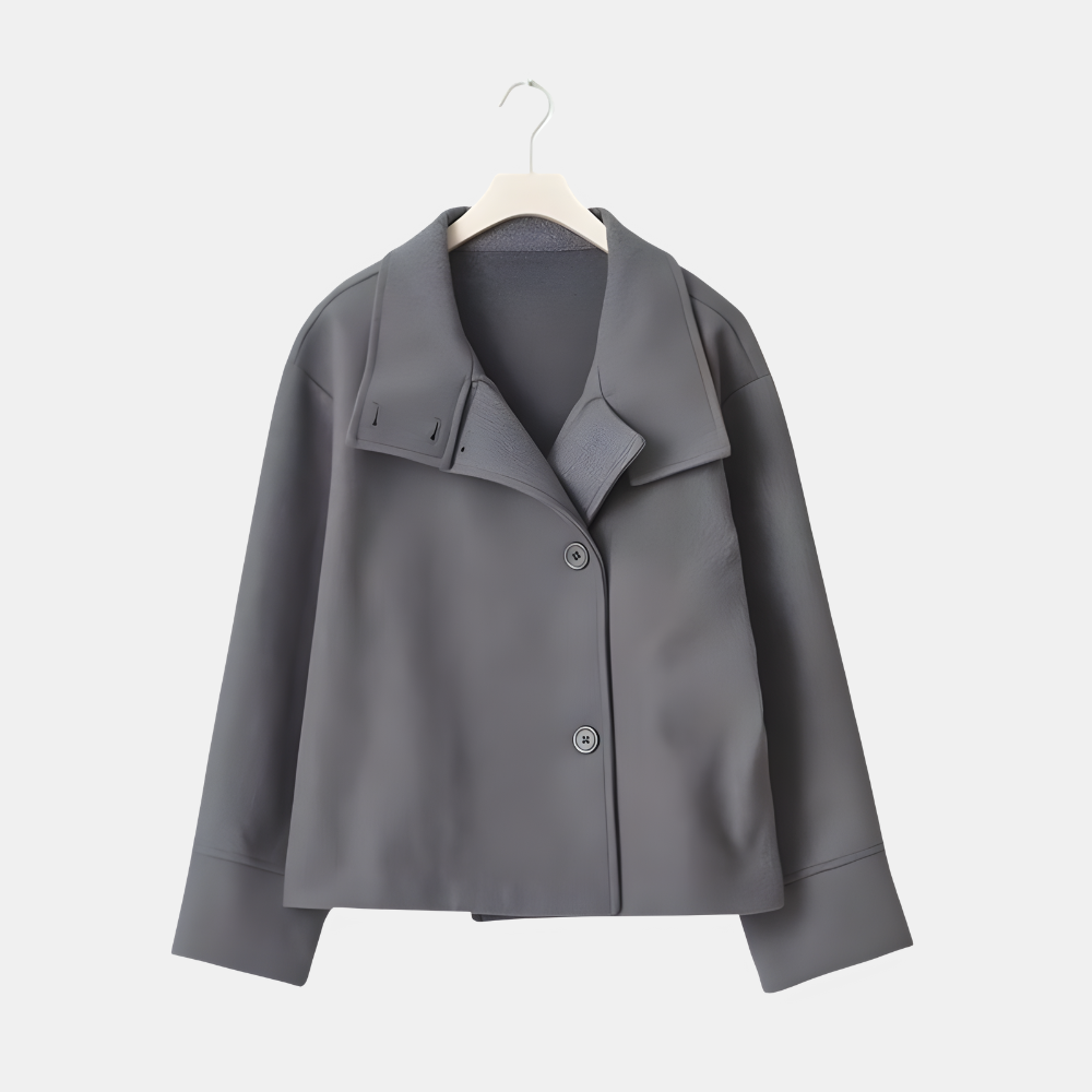 Women's Stand Collar Button Jacket