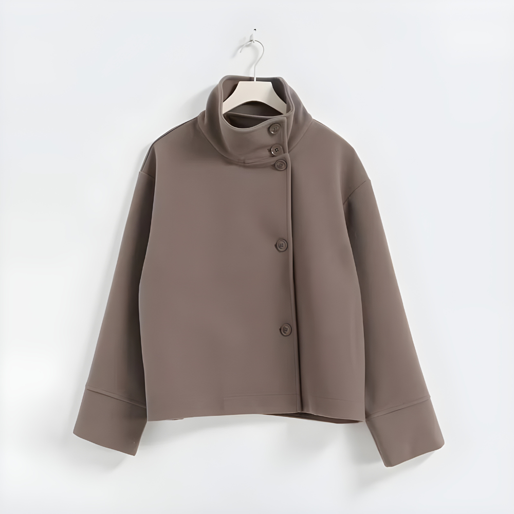 Women's Stand Collar Button Jacket